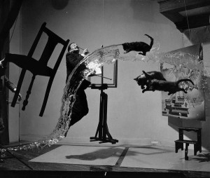 'Dali Atomicus' by Philippe Halsman in collaboration with Salvador Dali, 1948