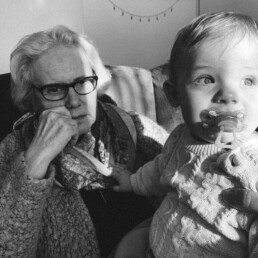 Ingrid Hanraets and her grandson